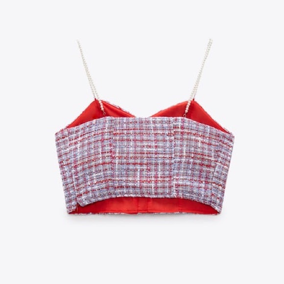 Zara Pearl Crop Top - Picture 3 of 7